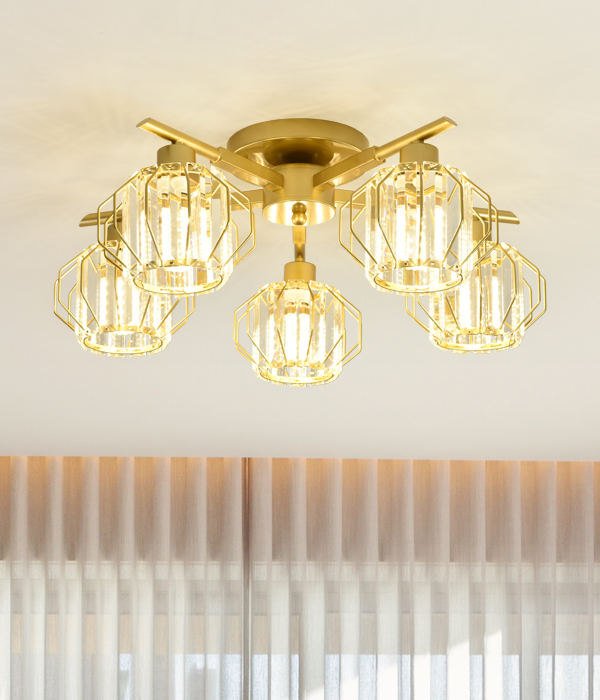 리스코 5등 아파트방등 크리스탈조명